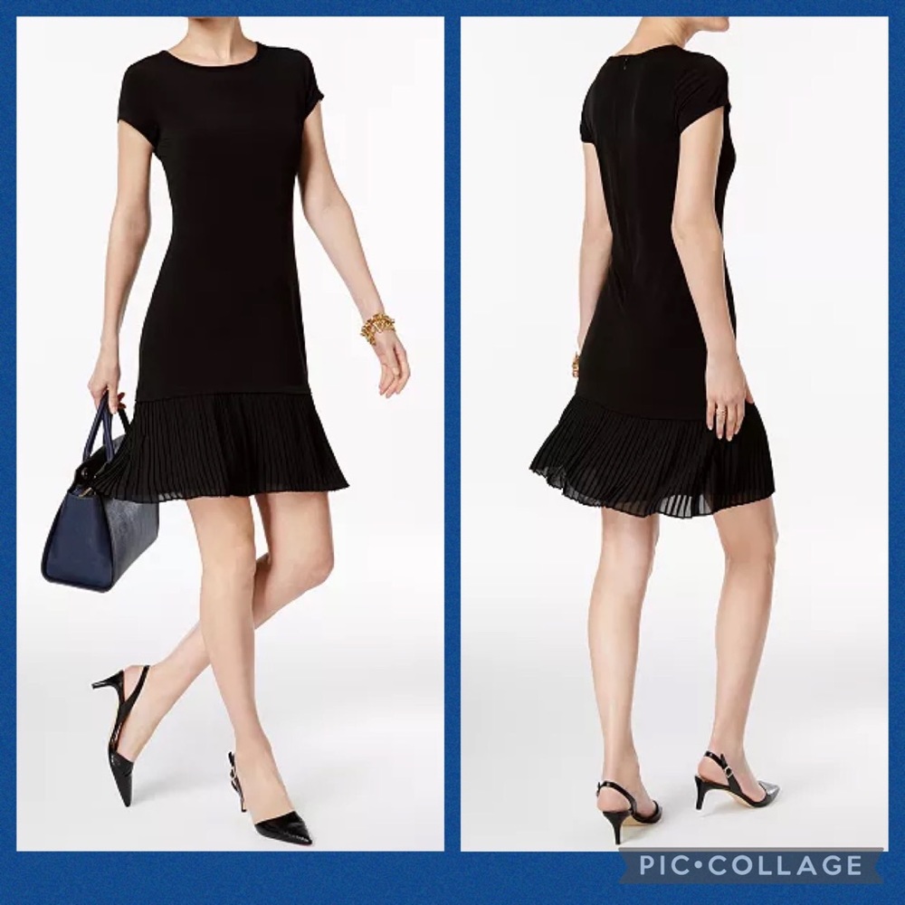 NWT MICHAEL Michael Kors Pleated Hem Dress